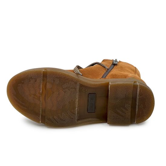 Ботинки CV COVER рыжие замшевые на шерсти - фото 4, 78221-3 COV