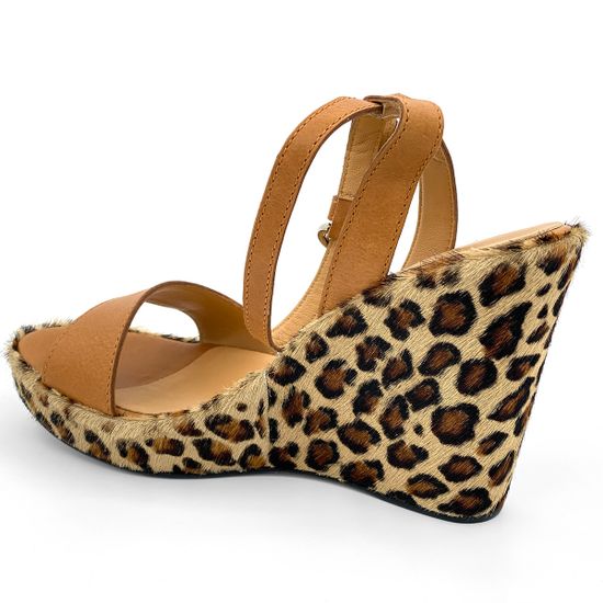 Босоножки Zamagni коричневые кожаные/пони леопард - фото 3, 5260 ZAM LEO