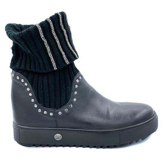 Ботинки женские Lab Milano черные на меху - фото 1, A13310-1 LAB