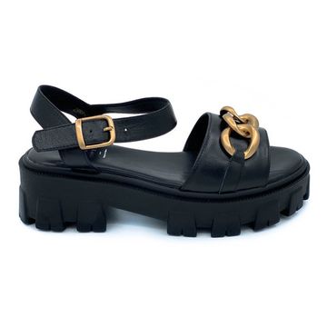 Босоножки Cover черные кожаные - фото 1, 2593-2 COV