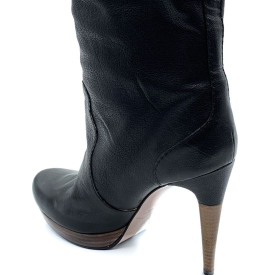 Сапоги Grey Mer черные кожаные демисезонные - фото 7, 107095 GREY