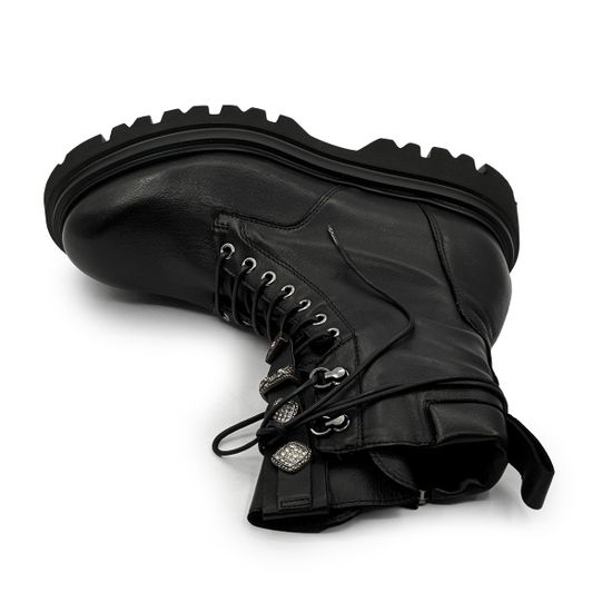 Ботинки берцы FRU.IT черные кожаные на байке - фото 5, 8995L FR