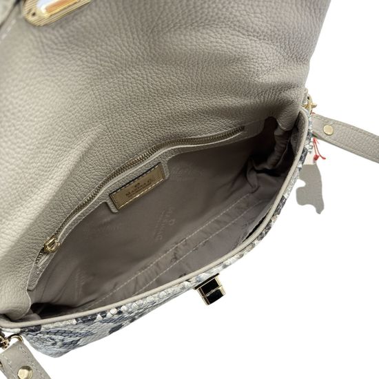 Клатч Marina Creazioni бежевый кожаный &quot;питон&quot; - фото 5, B7082 MC PITON