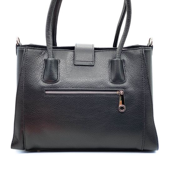 Сумка Di Gregorio черная кожаная - фото 3, 