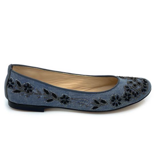 Балетки Baldinini синие джинсовые - фото 1, 