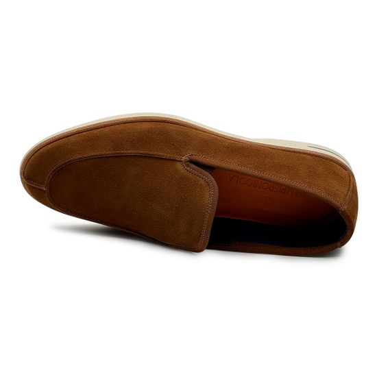 Слипоны Giampieronicola коричневые замшевые - фото 5, B40282C GPN MORO