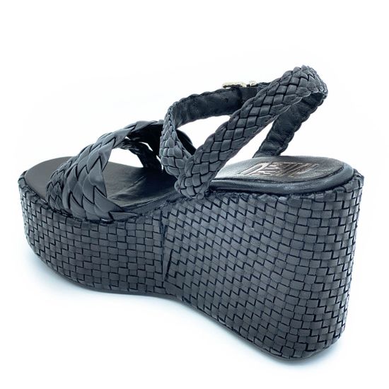 Босоножки Mimmu черные кожаные - фото 3, FGODIVA-5 MIM NERO