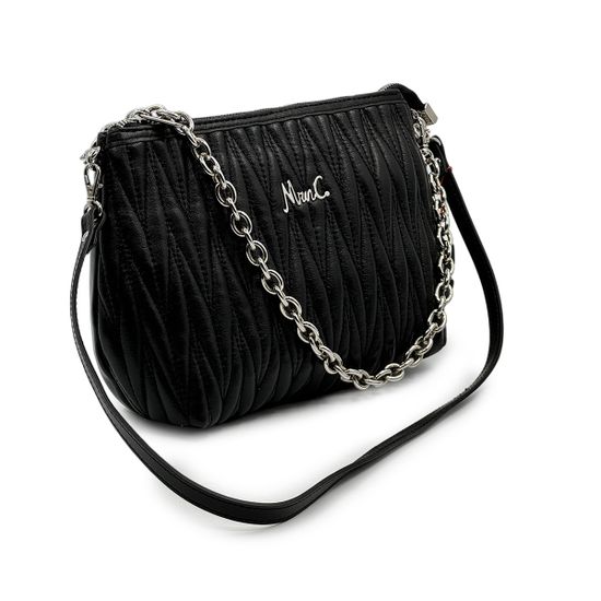 Сумка Marina Creazioni черная кожаная стеганая - фото 2, 