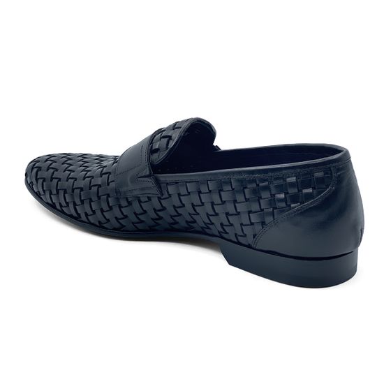 Лоферы Mario Bruni черные кожаные плетеные - фото 3, 62893 MB