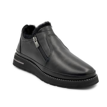 Полуботинки LAB MILANO черные кожаные на меху - фото 2, 0452617 LAB NERO