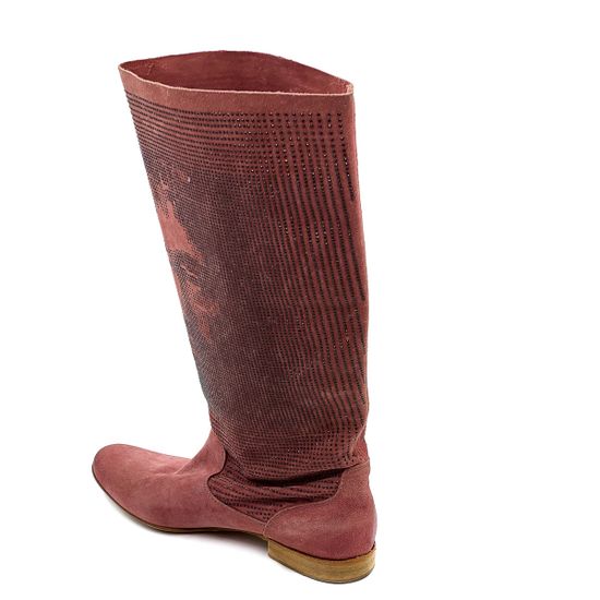 Сапоги Fru.it розовые замшевые летние - фото 3, 