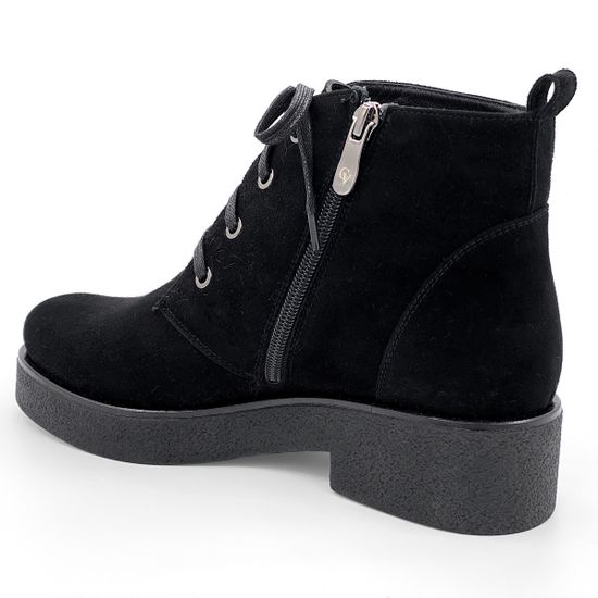 Ботинки Cover черные замшевые МЕХ - фото 3, 5101-2 COV