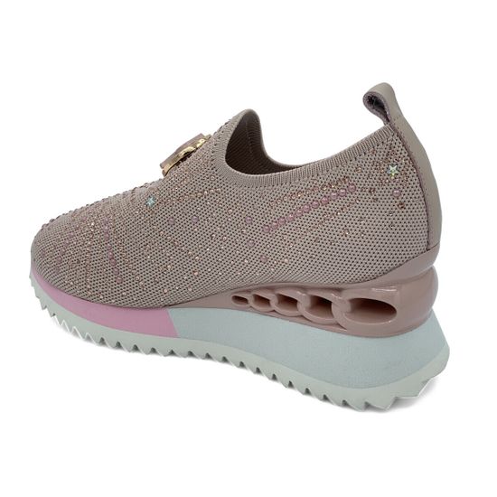 Кроссовки Ilasio Renzoni кожа и текстиль стрейч розовые - фото 3, 