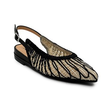 Туфли летние MOT CLE текстильные бежевые/черные - фото 2, MOT3168 MOT SVANA/NERO