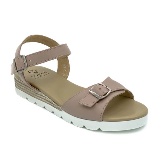 Босоножки Cover пастельно-розовые кожаные - фото 2, 