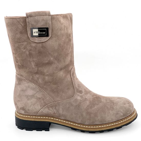 Ботинки Cover бежевые замшевые МЕХ - фото 1, 