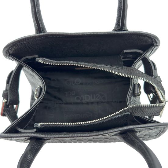 Сумка Renato Angi черная кожаная плетенная - фото 6, 3450217 RA NERO