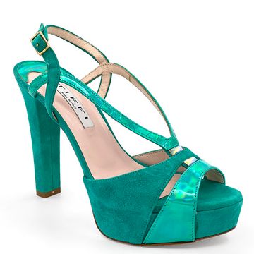 Босоножки Tiffi бирюзовые замшевые с кожаными вставками - фото 2, 558/A TI VERDE