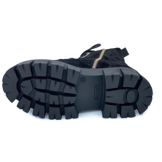 Ботинки Mimmu черные замшевые демисезонные - фото 4, M405M1 MIM CAM NERO