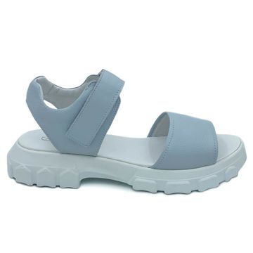 Босоножки Cover голубые кожаные - фото 1, 9051-5 COV