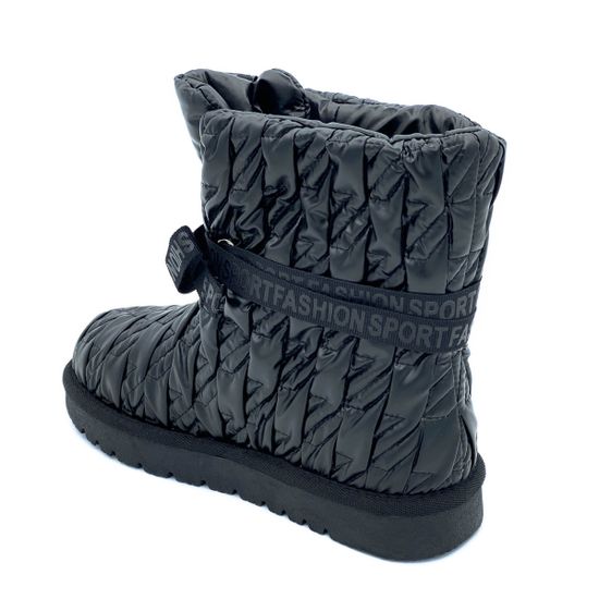 Ботинки Nila&amp;Nila черные текстиль МЕХ - фото 3, 