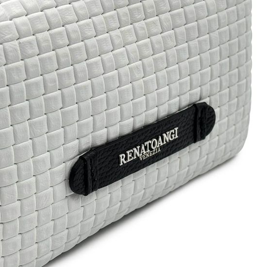 Сумка кросс-боди Renato Angi кожа плетенная белая - фото 4, 3451417 RA BIANCO