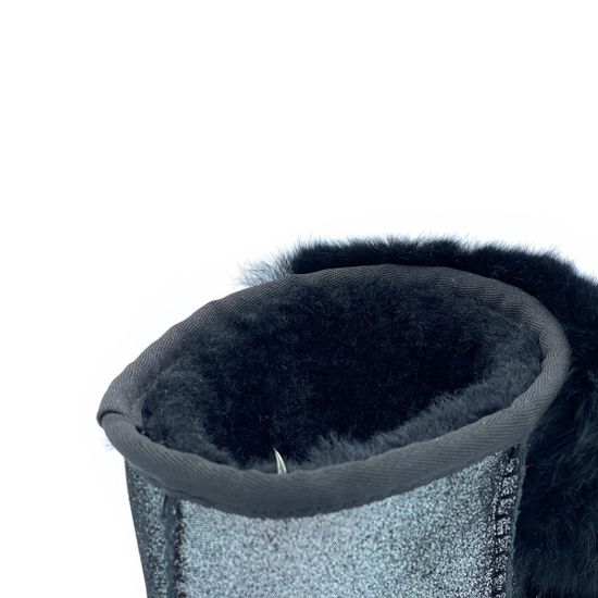 Ботинки Mara серебряные замшевые МЕХ - фото 6, 