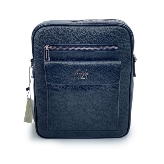 Сумка-мессенджер Renato Angi мужская черная кожаная - фото 1, 