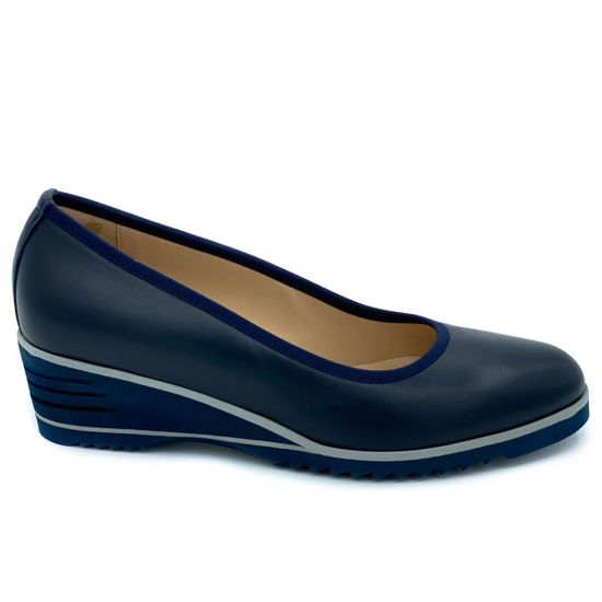 Туфли Donna Soft синие кожаные - фото 1, 