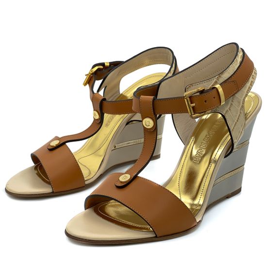 Босоножки Loretta Pettinari коричневые кожаные - фото 7, 