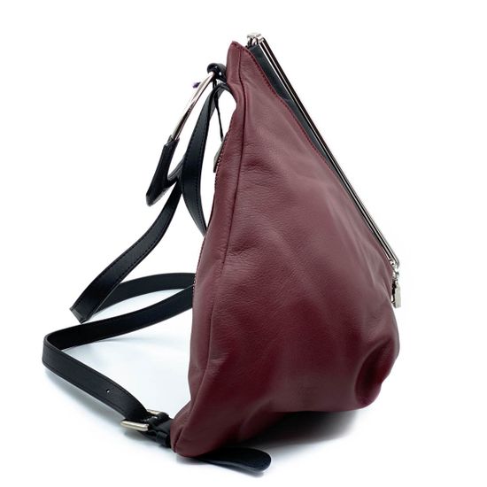 Рюкзак Renato Angi бордовый кожаный - фото 2, 