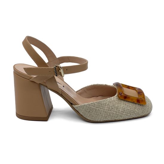 Туфли летние TiffI кожаные бело-бежевые - фото 1, T02/70A TI