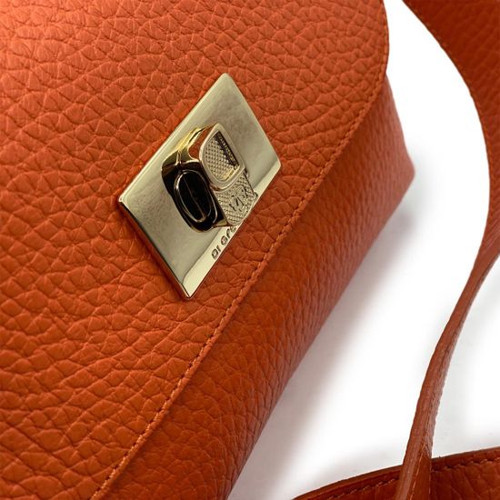 Сумка Di Gregorio оранжевая кожаная - фото 4, 821 DG ORANGE