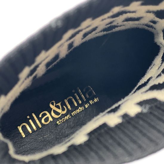 Ботинки Nila Nila черно-бежевые текстиль демисезонные - фото 7, N3109 NIL BEIGE NERO