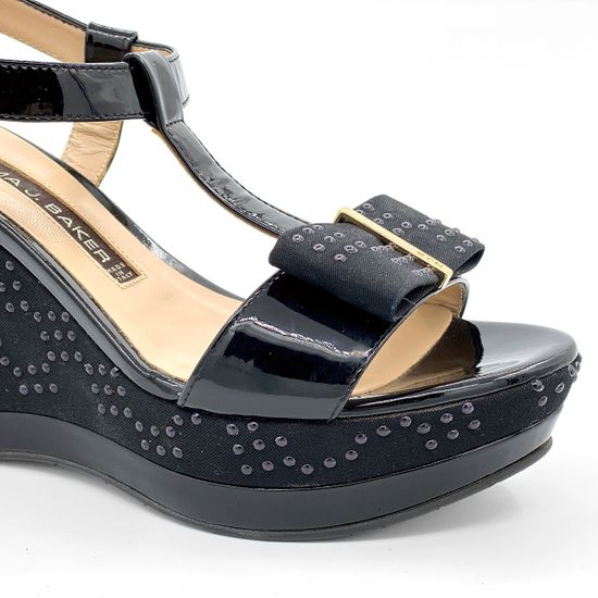 Босоножки Norma J. Baker лак/замша черные - фото 6, 