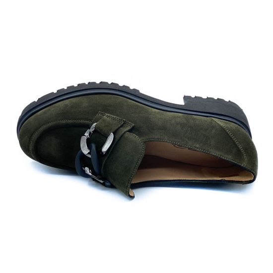 Лоферы Donna Soft зеленые замшевые демисезонные - фото 5, 