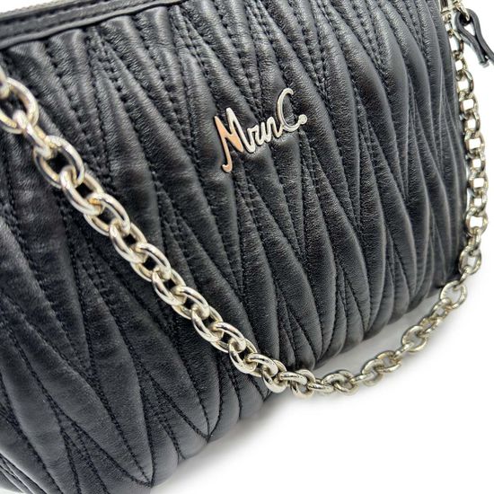 Сумка Marina Creazioni черная кожаная стеганая - фото 4, 