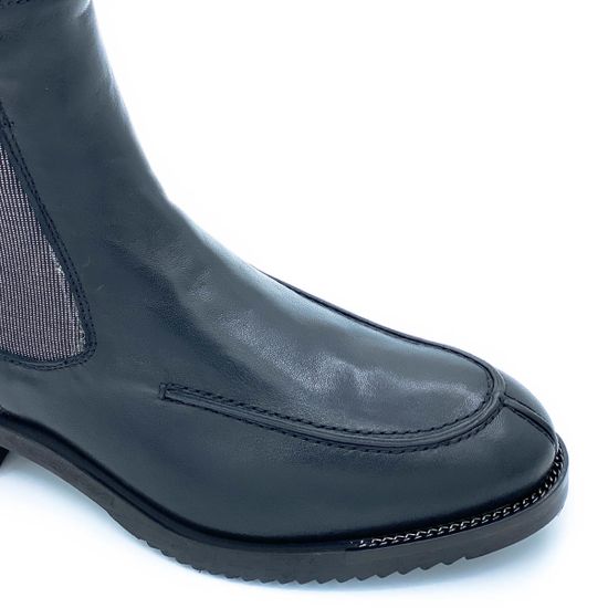 Ботинки Donna Soft черные кожаные демисезонные - фото 6, 