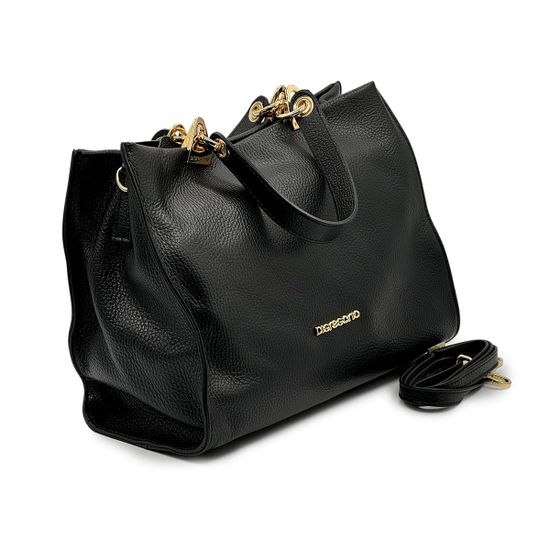 Сумка Di Gregorio черная кожаная - фото 2, 1974 DG NERO