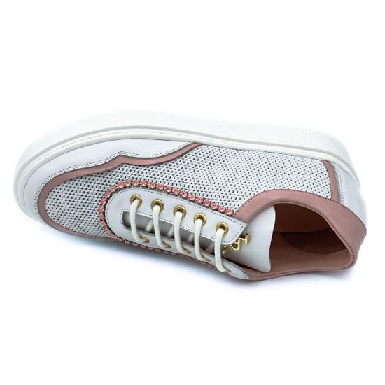 Кеды Ilasio Renzoni бело-розовые кожаные - фото 5, 4934 IR ROSA