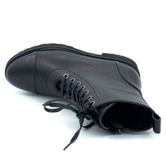 Ботинки Cover черные кожаные Байка - фото 5, 8379103-1 COV