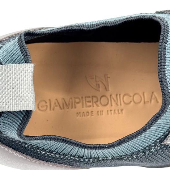 Кроссовки Giampieronicola серые кожа/замша/текстиль - фото 7, G44565A GPN GRIGIO