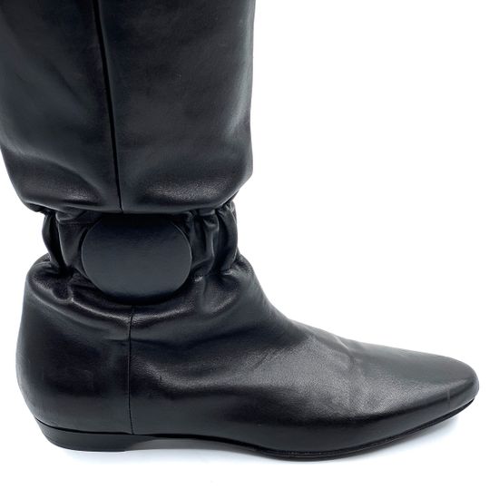 Сапоги женские Gianmarco Lorenzi черные кожа демисезонные - фото 5, 