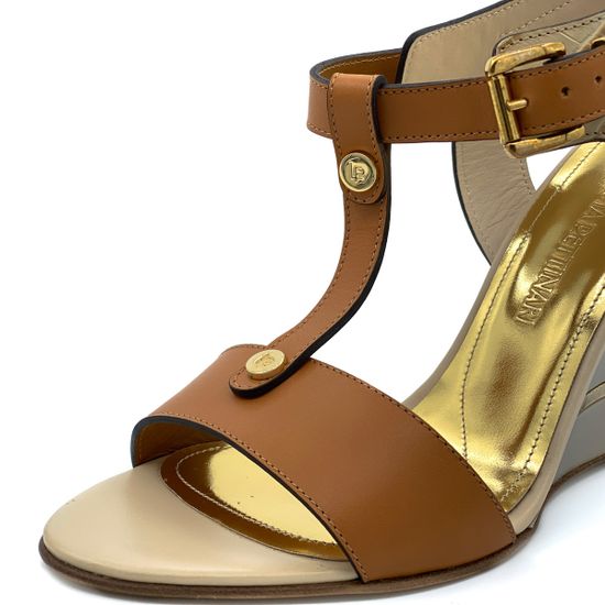 Босоножки Loretta Pettinari коричневые кожаные - фото 6, 