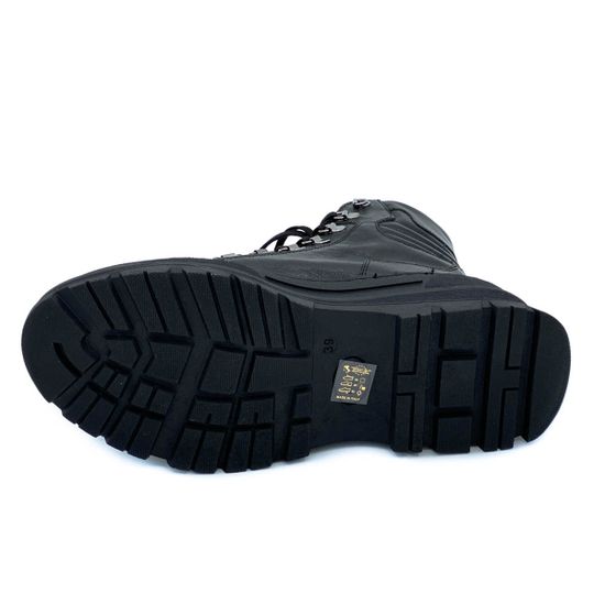 Ботинки Mimmu черные кожаные Байка - фото 4, D144M6 MIM NERO