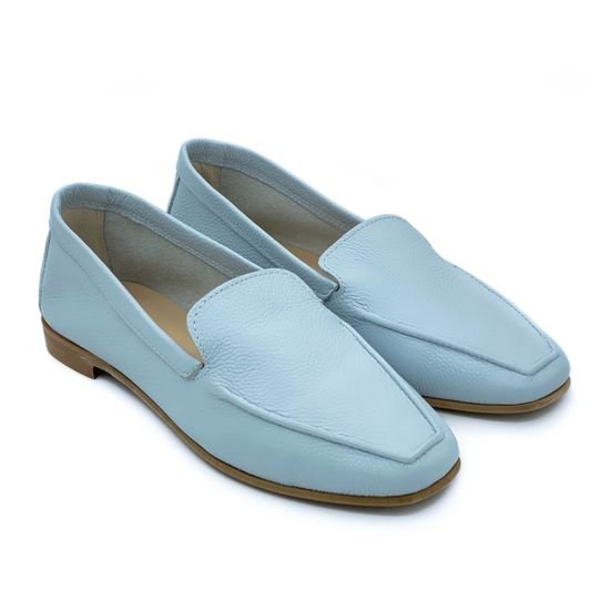 Мокасины Cover голубые кожаные - фото 7, 738-18 COV
