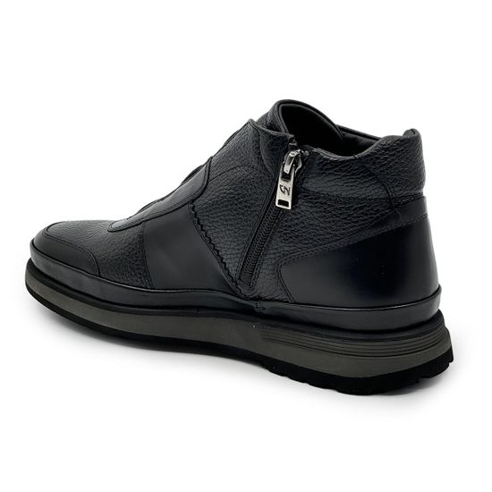 Ботинки GIAMPIERONICOLA черные кожаные на шерстяной подкладке - фото 3, Y33835B GPN