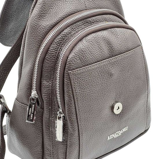 Сумка-рюкзак Renato Angi коричневая кожаная - фото 5, 3360401 RA MORO