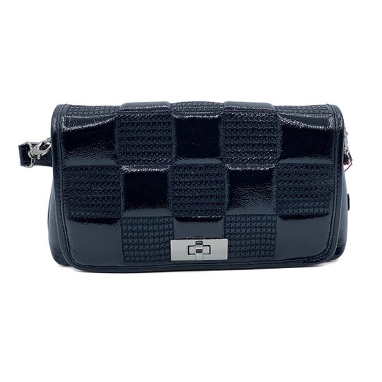 Сумка кросс-боди Marina Creazioni черная из лакированной кожи - фото 1, B6514 MC NERO LAK TRP248