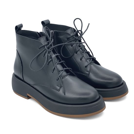 Ботинки CV Cover черные кожаные на байке - фото 8, 27123-1 COV